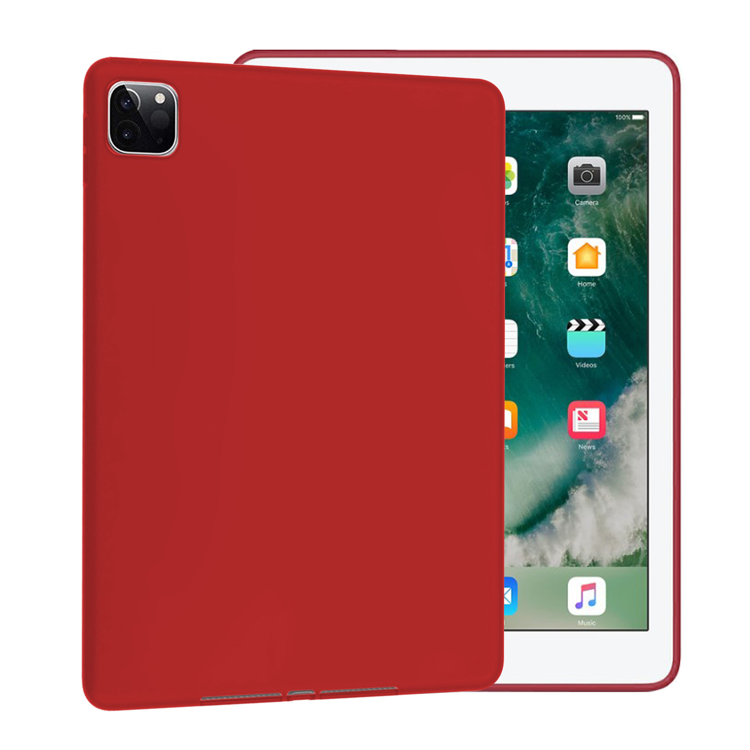 CaseUp Apple iPad Pro 11 2021 3 Nesil Kılıf Colored Silicone Kırmızı